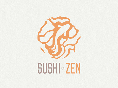Sushi Zen - Logo Core branding design flat icon illustration illustrator lettering logo minimal vector