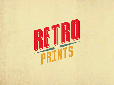 Retro Prints - Logo Core art branding design flat illustrator lettering logo type typography vector