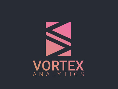 Vortex Analytics- Logo Core branding design flat icon illustrator logo minimal vector