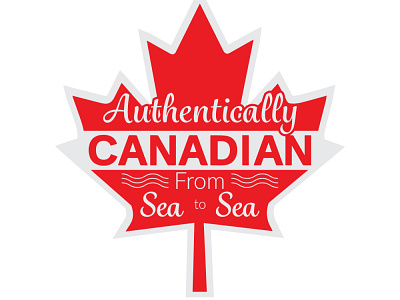 Authentically Canadian - Logo Core branding design flat icon illustrator logo sticker vector