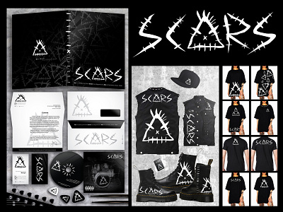 SCARS / 2016 band charte graphique dead brands graphic graphic design graphic design graphic design logo mascotte merch merchandise design metal motion music perso