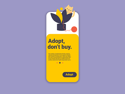 Pet adoption app : Landing page concept