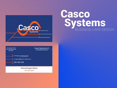 Business card design : Casco Systems branding illustrator