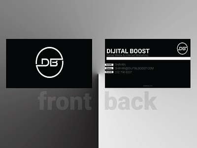 Business card design : Dijital Boost branding card design illustrator