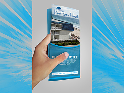 Blue Sea Hotel Tri-fold Brochure Design brochure design design flyer free graphic print design tri fold brochure