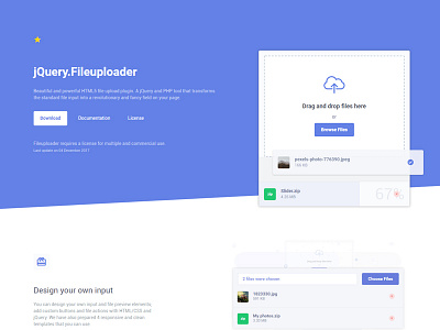 jQuery Fileuploader drag drop file jquery landing plugin ui upload uploader web webdesign