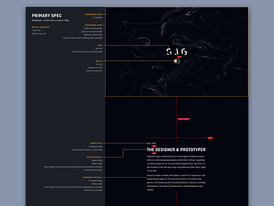 Portfolio Web Spec build design development front end handoff portfolio redline spec ui ux ui web