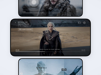 Hulu Mobile Video Player design hulu mobile mobile design mobile ui phone player player ui scrubber ui ux ux ui video