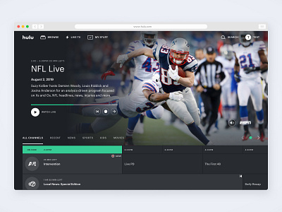Hulu Live Guide V2 - Web Autoplay Masthead