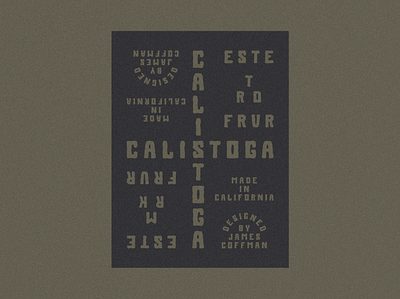 Calistoga Typeface Sample branding design font fonts fontself illustration jamescoffman lockup logo mexico type type art typedesign typeface