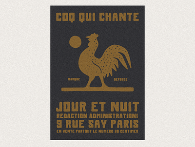 French Rooster Poster design font fonts france french illustration jamescoffman layout lockup minimal poster poster art poster design type typeface typography