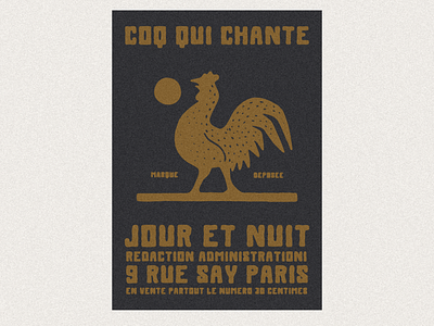 French Rooster Poster