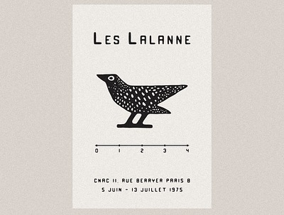 Les Lalanne Crow Poster bird branding design font france french illustration jamescoffman lockup lockups logo minimal modern poster poster art poster design type typeface