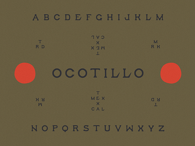 Ocotillo Typeface cowboy desert font fonts hand lettered lettered lettering mexican mexico mezcal ocotillo southwest tequila type type design typeface typefaces typography vintage type word mark