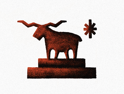 Bull on the Alter art artwork branding bull design font illustration lockup logo