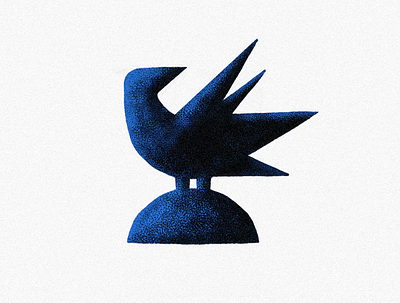 Bird on Stone 3d bird birds branding carving design font icon illustration jamescoffman lockup logo stipple stone
