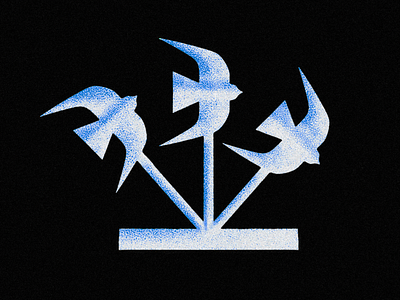 Migrations No. 6 3d ancient bird birds branding carving design idol illustration logo migrations relic sculpture stone