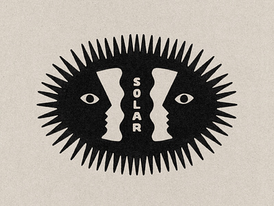 Solar Faces No. 1 1960s branding copic design font illustration lockup logo logos matisse picasso sol solar space sun vintage