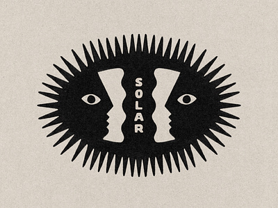 Solar Faces No. 1 1960s branding copic design font illustration lockup logo logos matisse picasso sol solar space sun vintage