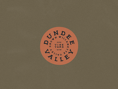 Dundee Valley Vineyards sticker / wax stamp design font illustration jamescoffman lockup logo mexican oregon type typeface typography wine wine label