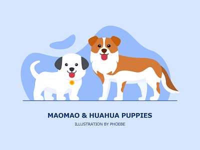puppies adobe illustrator graphic design illustration