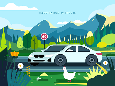 car adobe illustrator design illustration