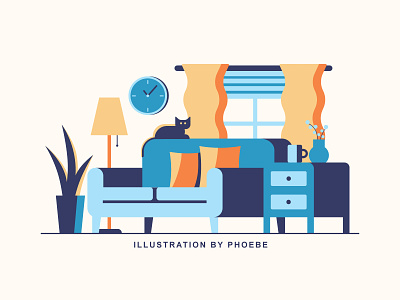living room adobe illustrator design illustration