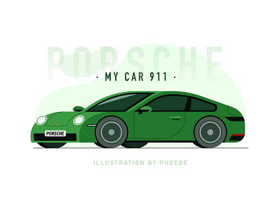 car Porsche 911 adobe illustrator design illustration
