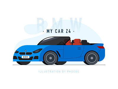 car bmw z4 adobe illustrator design illustration