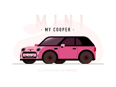 CAR MINI COOPER adobe illustrator design illustration