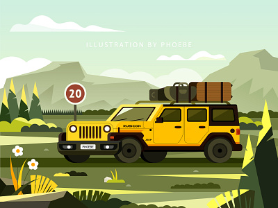 self-driving travel adobe illustrator design illustration