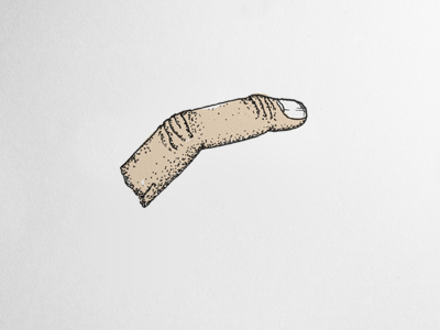 breaking free finger gross illustration pencil