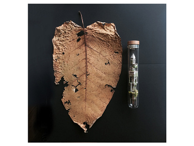 Leaf for scale diorama for scale house leaf micro matter miniature proportions tiny