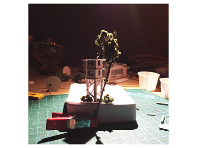 Windows diorama house making of micro matter miniature miniature art tree