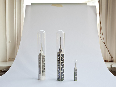 Skyscrapers handmade micro matter miniature skyscraper