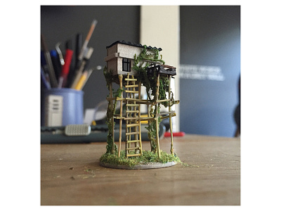 Bamboo house micro matter miniature miniatureart