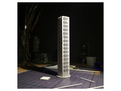 Work in progress nr.3 handmade making of micro matter skyscraper work in progress