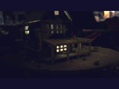 Work in progress diorama handmade led light micro matter miniature nightlight