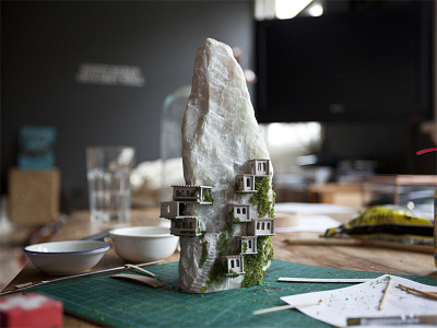 Work in progress micro matter miniature mountain soapstone village