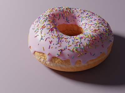 Donut with Icing 3D modling blender blender 3d branding design illustration vector