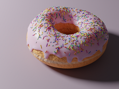 Donut with Icing 3D modling