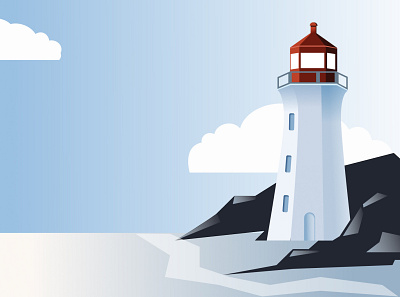 IllUSTRATION LIGHTHOUSE design figma flat flatdesign illustration minimal vector