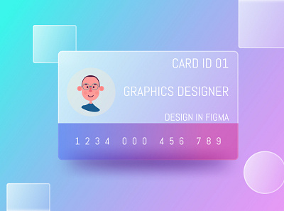 Glass morphic Card branding design figma figmadesign flatdesign glassmorphism icon illustration minimal uidesign vector