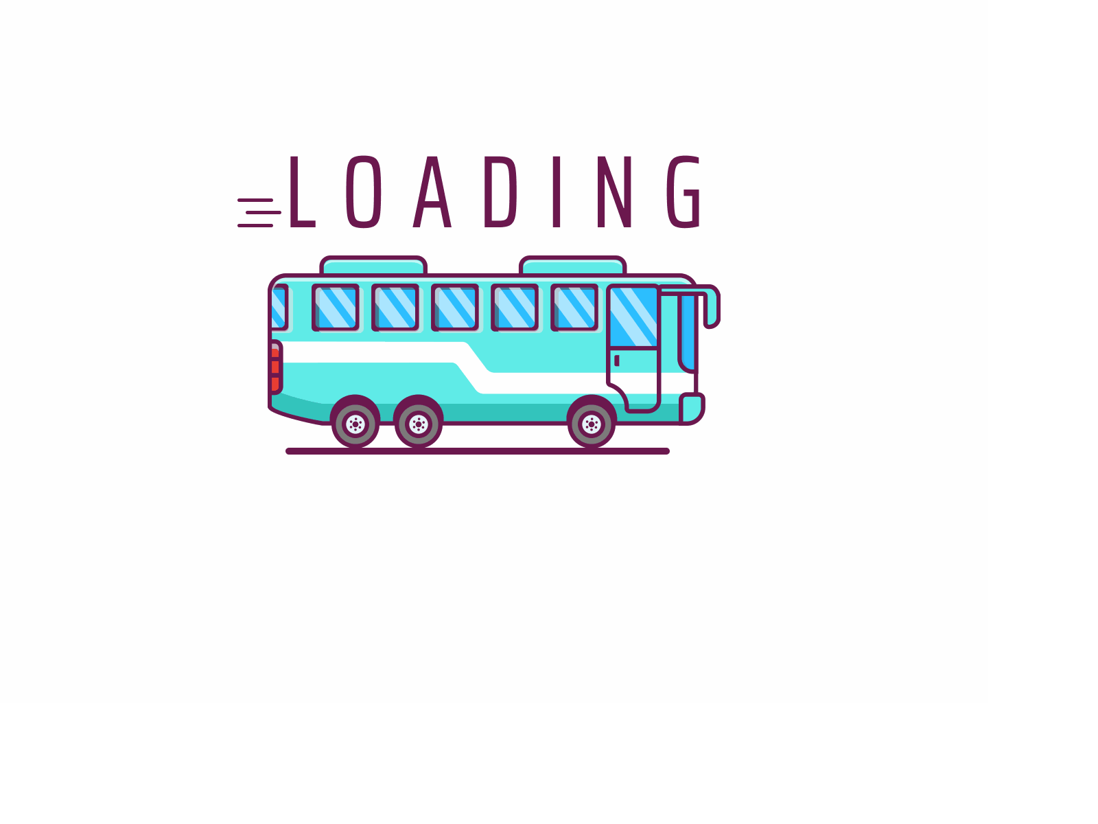 Loading Bus app design figma flatdesign icon logo minimal ui web