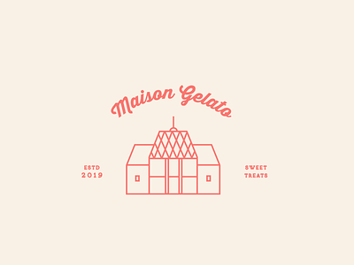 Maison Gelato branding castle dessert food france french gelato ice cream logo logodesign sweets treats yummy