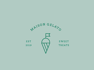 Maison Gelato brand identity branding dessert food gelato ice cream logo logodesign sweet treats