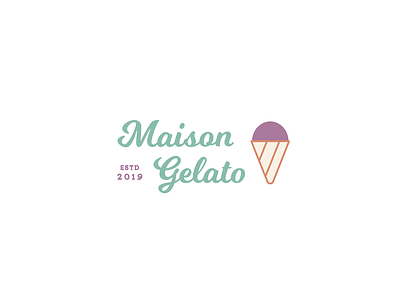 Maison Gelato brandidentity branding dessert france french gelato icecream logo logodesign sweets treats