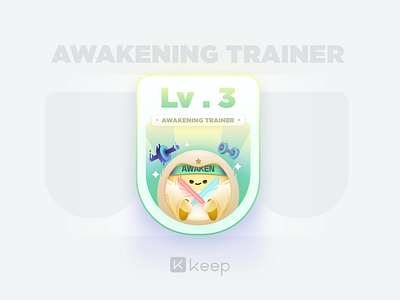 Level Card awaken card color design egg fitness icon illustration illustrator keep sketch trainer ui