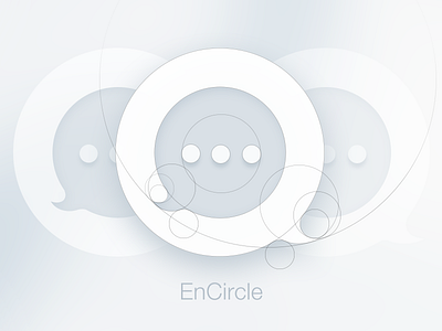 Encircle Logo bubble circle clean icon logo white