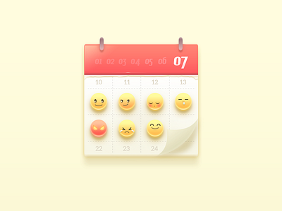 Calendar calendar character color face red ticket ui
